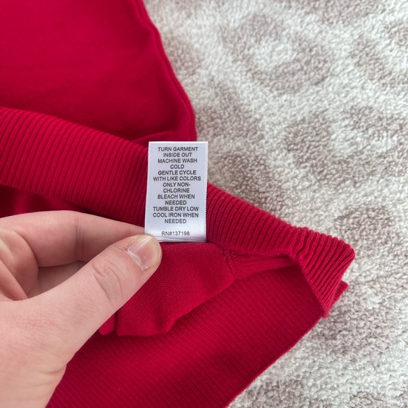 MAX STUDIO Red Dolman-Sleeve Sweater - Picture 6 of 7